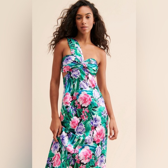 Free People Audette Floral Printed Cutout Maxi Dress - Picture 3 of 9